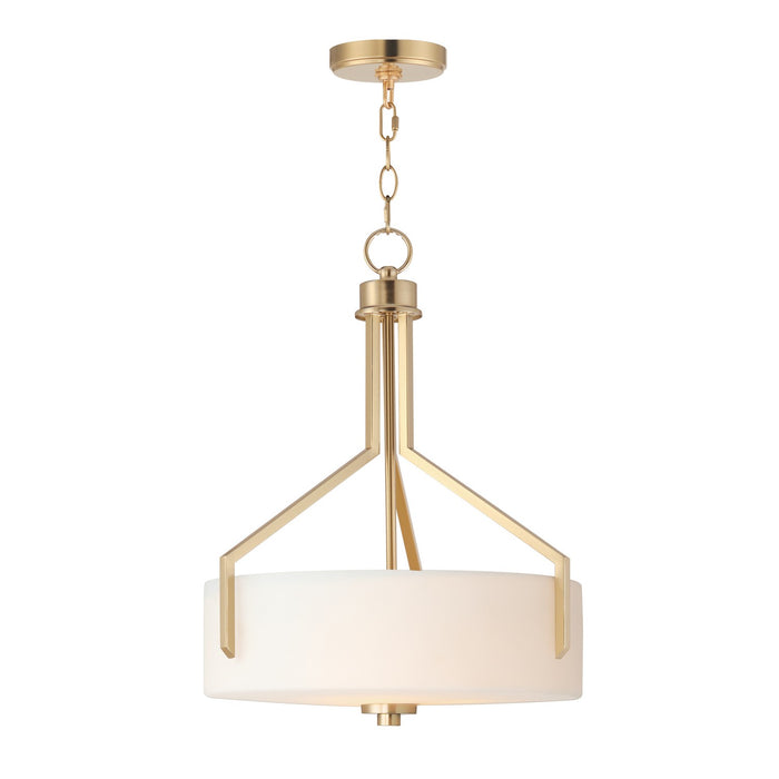 Maxim 21287SWSBR Three Light Pendant, Satin Brass