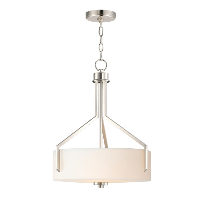 Maxim 21287SWSN Three Light Pendant, Satin Nickel