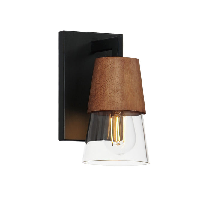 Maxim 21621CLWNBK One Light Bath Vanity, Walnut / Black