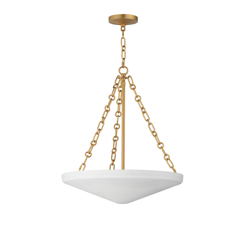 Maxim 22454WTNAB Four Light Pendant, Natural Aged Brass