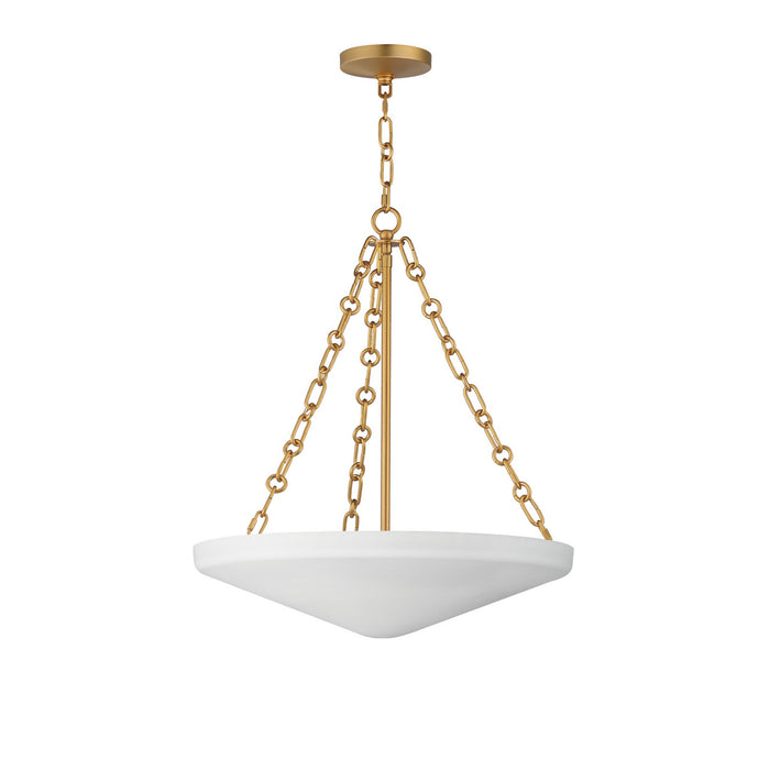 Maxim 22454WTNAB Four Light Pendant, Natural Aged Brass