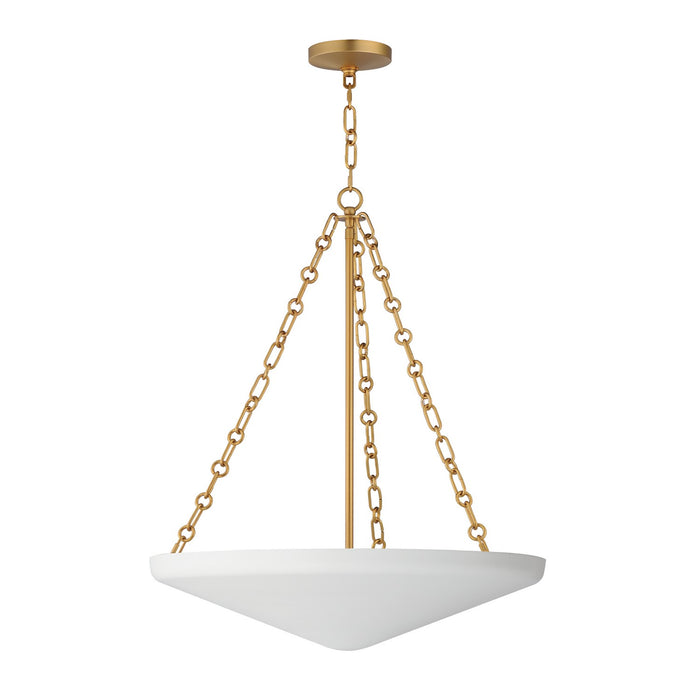 Maxim 22456WTNAB Six Light Pendant, Natural Aged Brass