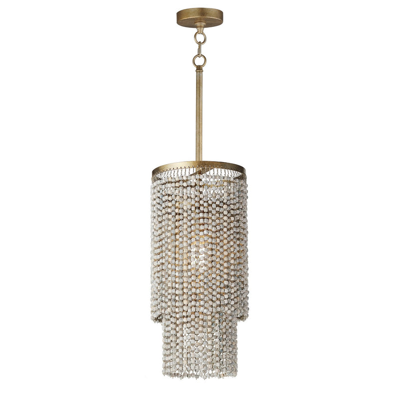 Maxim 22461WWDGS One Light Pendant, Golden Silver