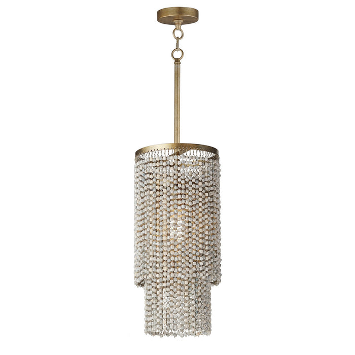 Maxim 22461WWDGS One Light Pendant, Golden Silver