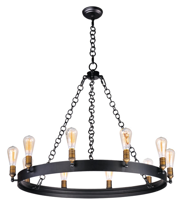 Maxim 26275BKNAB/BUL LED Chandelier, Black / Natural Aged Brass