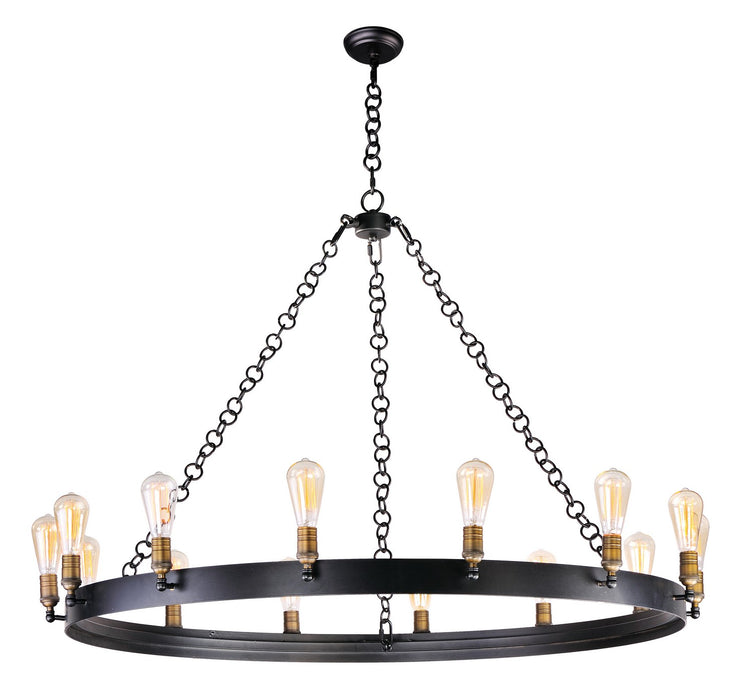 Maxim 26276BKNAB/BUL LED Chandelier, Black / Natural Aged Brass