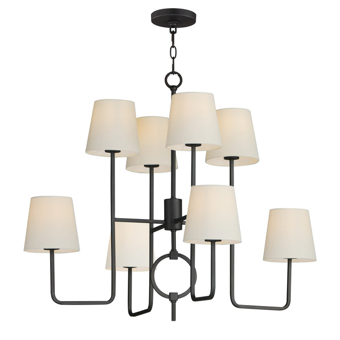 Maxim 27728OFCHL Eight Light Chandelier, Charcoal Bronze