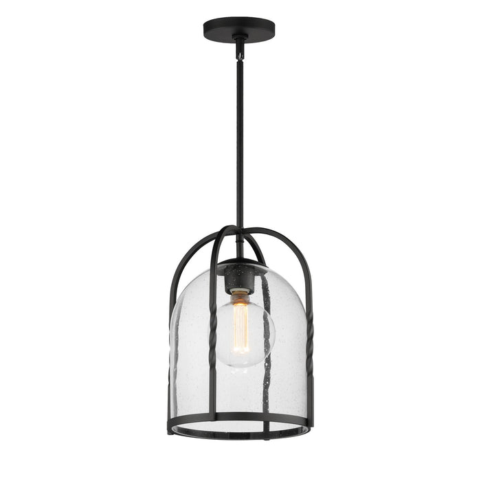 Maxim 30194CDBK One Light Outdoor Pendant, Black