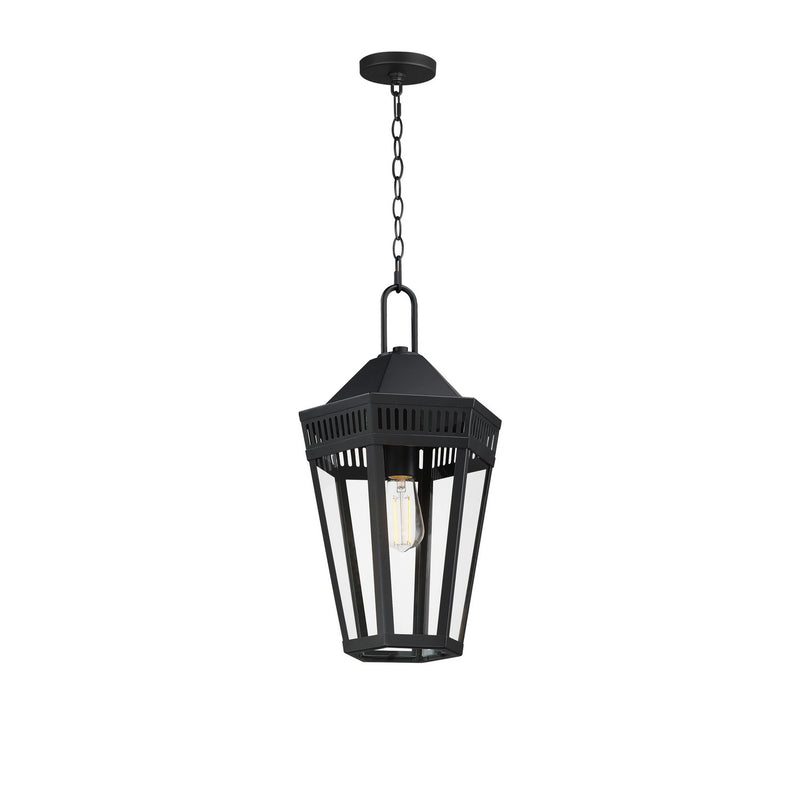 Maxim 30596CLBK One Light Outdoor Pendant, Black