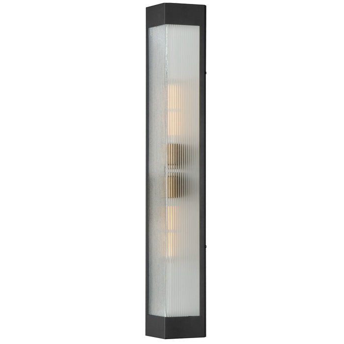 Maxim 30763CRBKAB Two Light Outdoor Wall Sconce, Black / Antique Brass