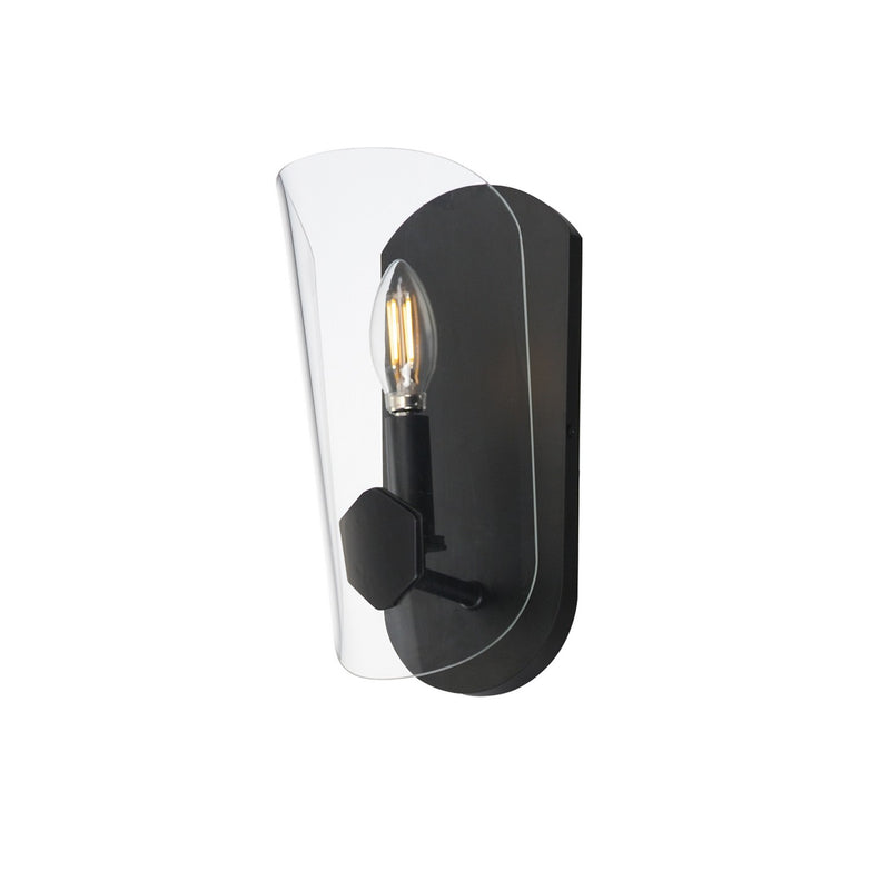 Maxim 32351CLBK One Light Wall Sconce, Black