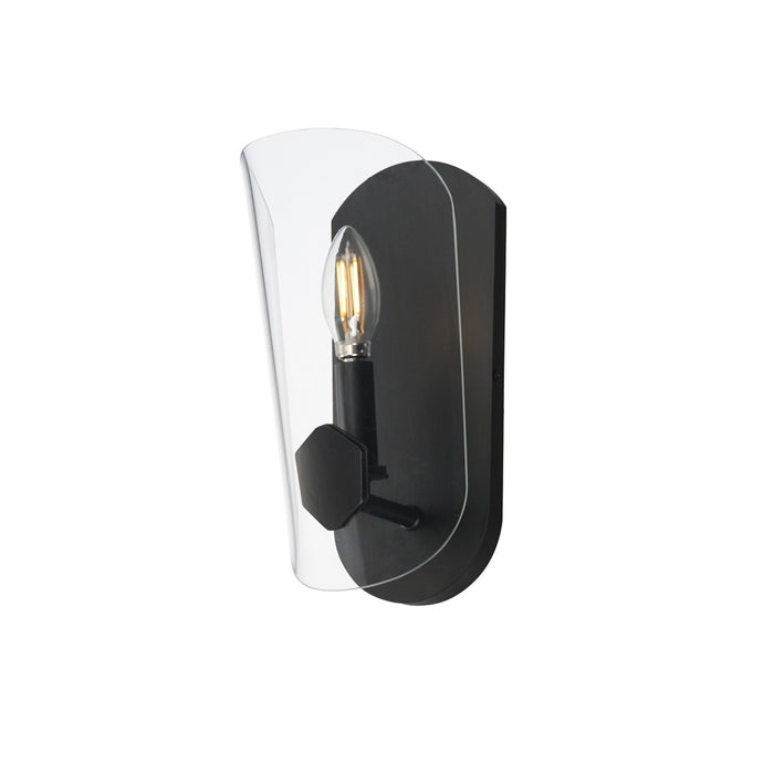 Maxim 32351CLBK One Light Wall Sconce, Black
