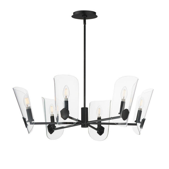 Maxim 32356CLBK Six Light Chandelier, Black