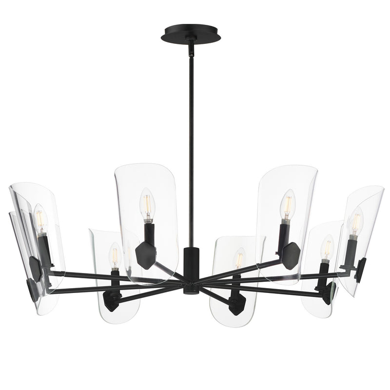 Maxim 32358CLBK Eight Light Chandelier, Black