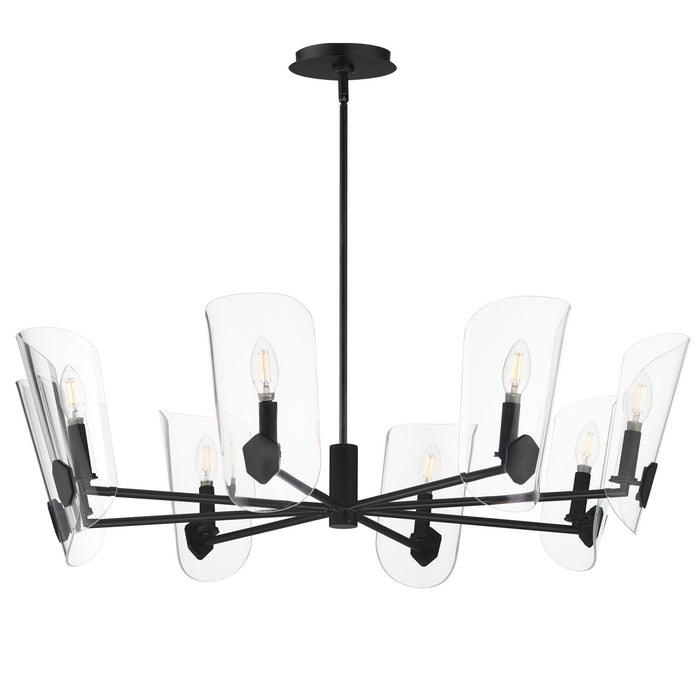 Maxim 32358CLBK Eight Light Chandelier, Black