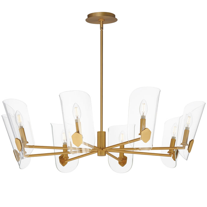 Maxim 32358CLNAB Eight Light Chandelier, Natural Aged Brass
