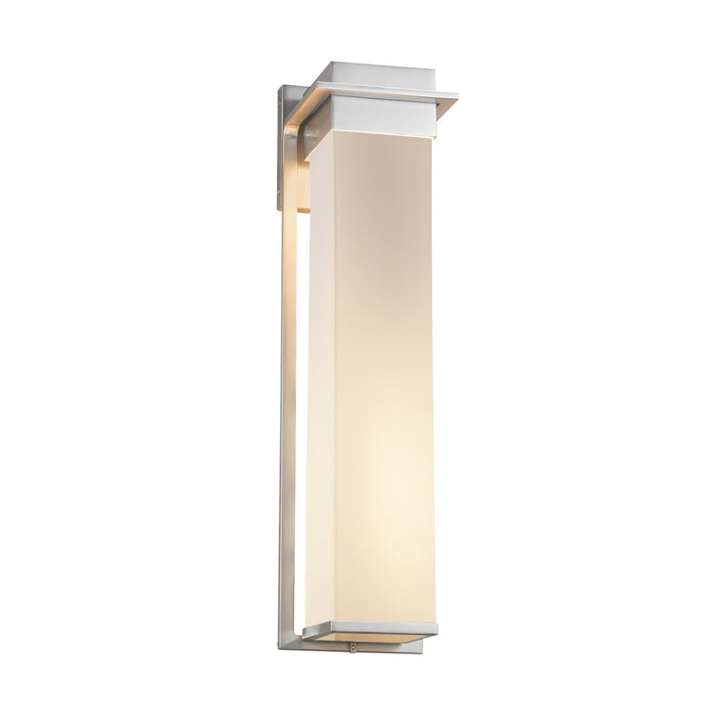 Justice Designs FSN-7545W-OPAL-NCKL LED Outdoor Wall Sconce, Brushed Nickel