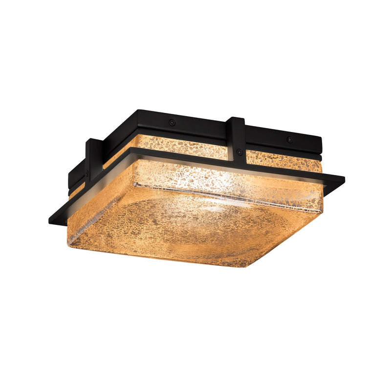 Justice Designs FSN-7560W-MROR-MBLK LED Outdoor Flush Mount, Matte Black