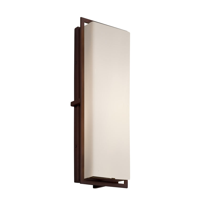 Justice Designs FSN-7564W-OPAL-DBRZ LED Outdoor Wall Sconce, Dark Bronze