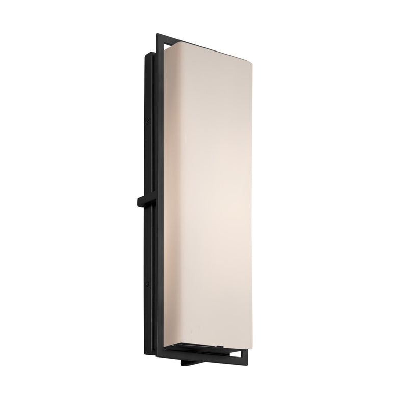 Justice Designs FSN-7564W-OPAL-MBLK LED Outdoor Wall Sconce, Matte Black