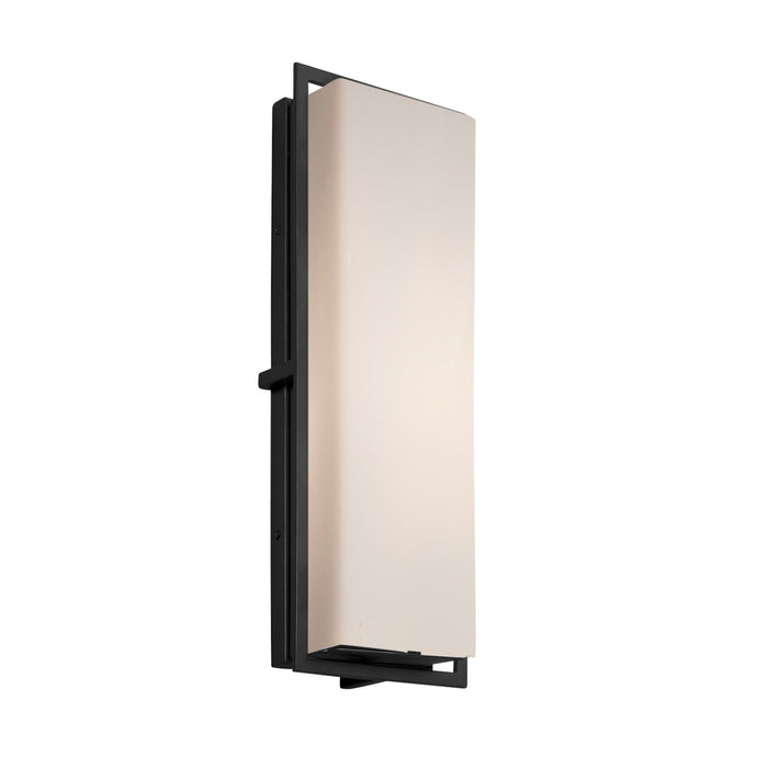 Justice Designs FSN-7564W-OPAL-MBLK LED Outdoor Wall Sconce, Matte Black