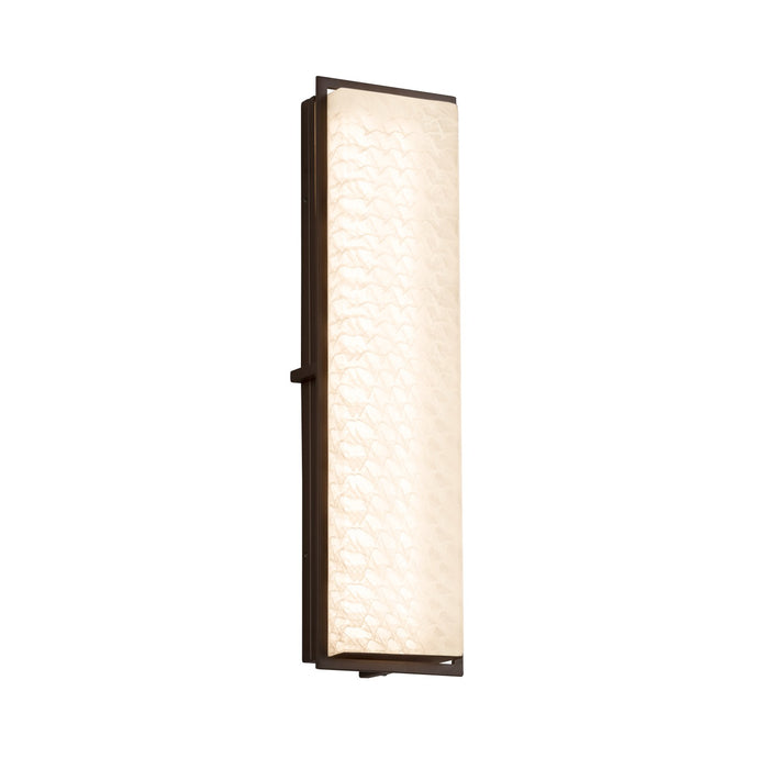 Justice Designs FSN-7565W-WEVE-DBRZ LED Outdoor Wall Sconce, Dark Bronze