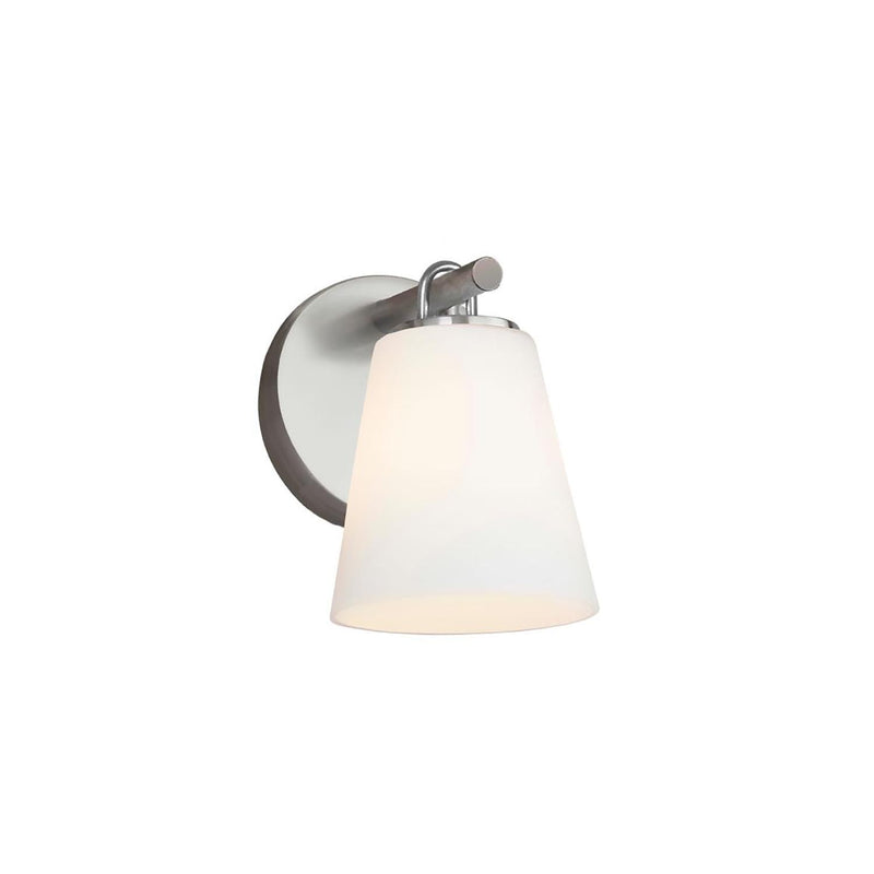 Justice Designs FSN-8031-OPAL-NCKL One Light Wall Sconce, Brushed Nickel