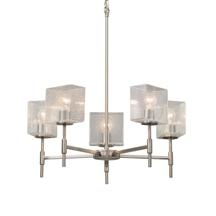 Justice Designs FSN-8410-55-SEED-NCKL-LED5-3500 LED Chandelier, Brushed Nickel