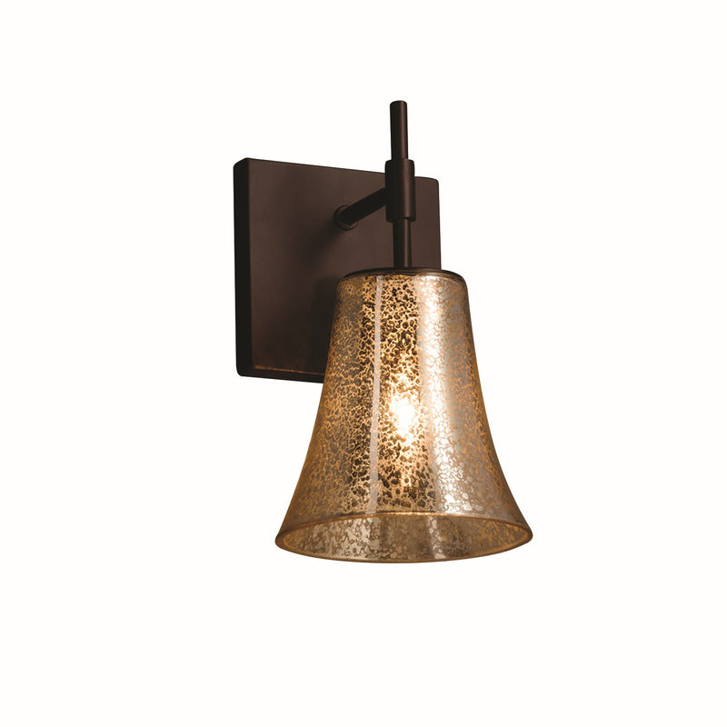 Justice Designs FSN-8411-20-MROR-DBRZ One Light Wall Sconce, Dark Bronze