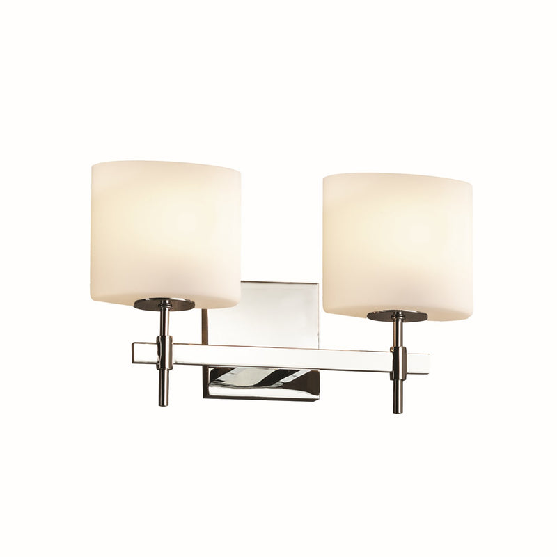 Justice Designs FSN-8412-30-OPAL-CROM Two Light Bath Bar, Polished Chrome