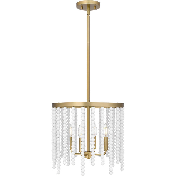 Quoizel APE2816AB Four Light Pendant, Aged Brass
