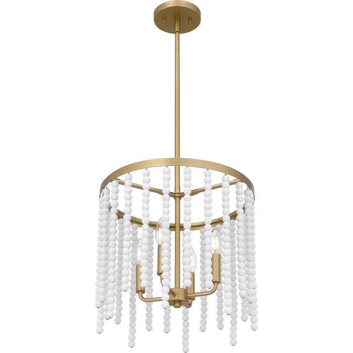 Quoizel APE2816AB Four Light Pendant, Aged Brass