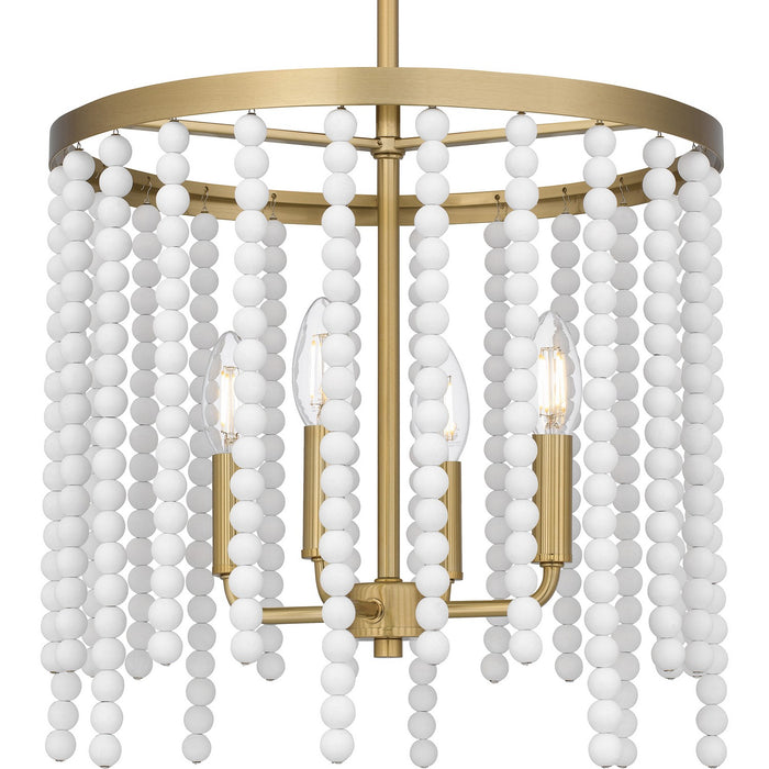 Quoizel APE2816AB Four Light Pendant, Aged Brass