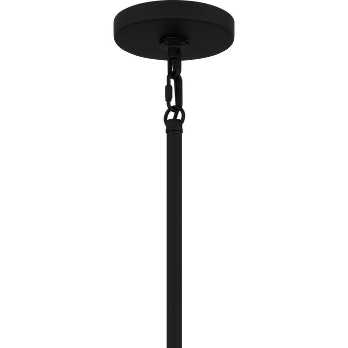 Quoizel ATK5027MBK Four Light Chandelier, Matte Black