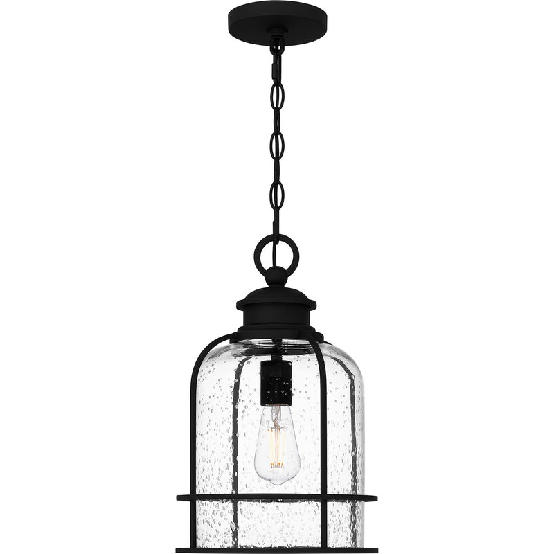 Quoizel BWE1910EK One Light Outdoor Hanging Lantern, Earth Black
