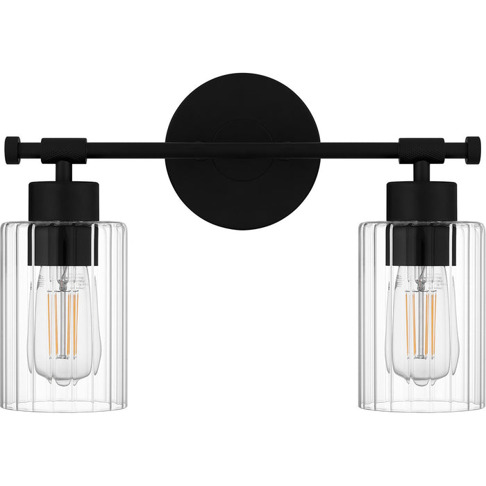 Quoizel CAP8615MBK Two Light Bath, Matte Black