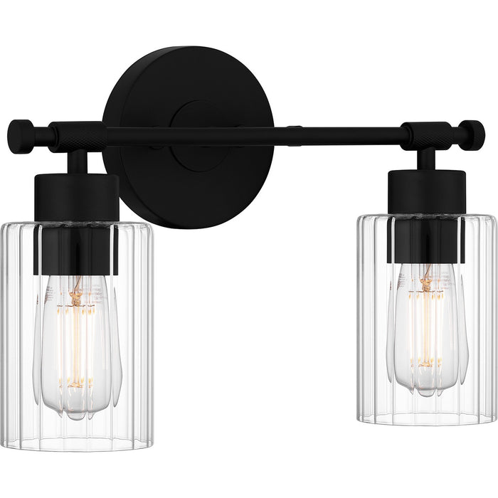Quoizel CAP8615MBK Two Light Bath, Matte Black