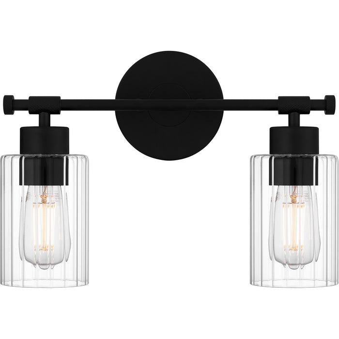 Quoizel CAP8615MBK Two Light Bath, Matte Black