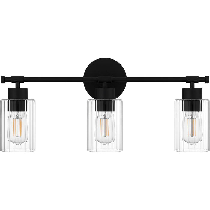 Quoizel CAP8623MBK Three Light Bath, Matte Black