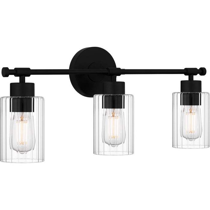 Quoizel CAP8623MBK Three Light Bath, Matte Black