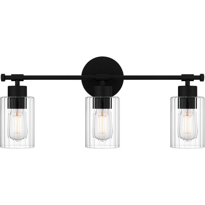 Quoizel CAP8623MBK Three Light Bath, Matte Black
