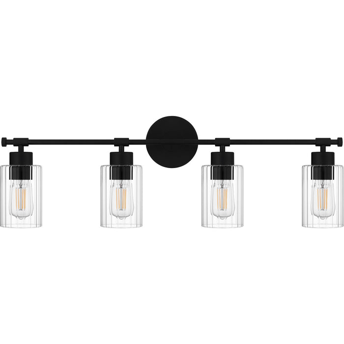 Quoizel CAP8632MBK Four Light Bath, Matte Black