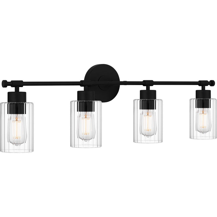 Quoizel CAP8632MBK Four Light Bath, Matte Black