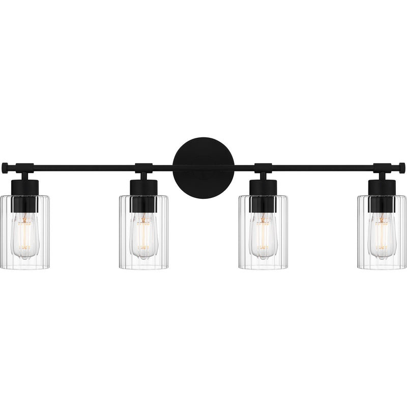 Quoizel CAP8632MBK Four Light Bath, Matte Black