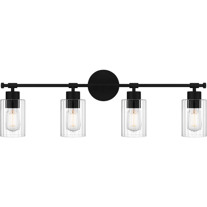 Quoizel CAP8632MBK Four Light Bath, Matte Black