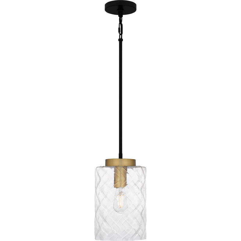 Quoizel CAY1508MBK One Light Mini Pendant, Matte Black