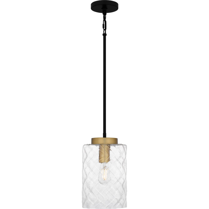 Quoizel CAY1508MBK One Light Mini Pendant, Matte Black