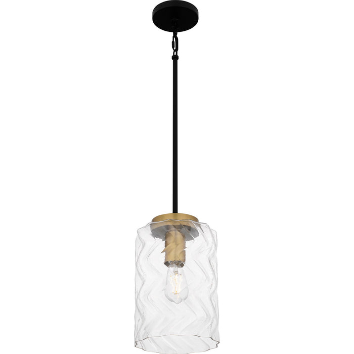 Quoizel CAY1508MBK One Light Mini Pendant, Matte Black
