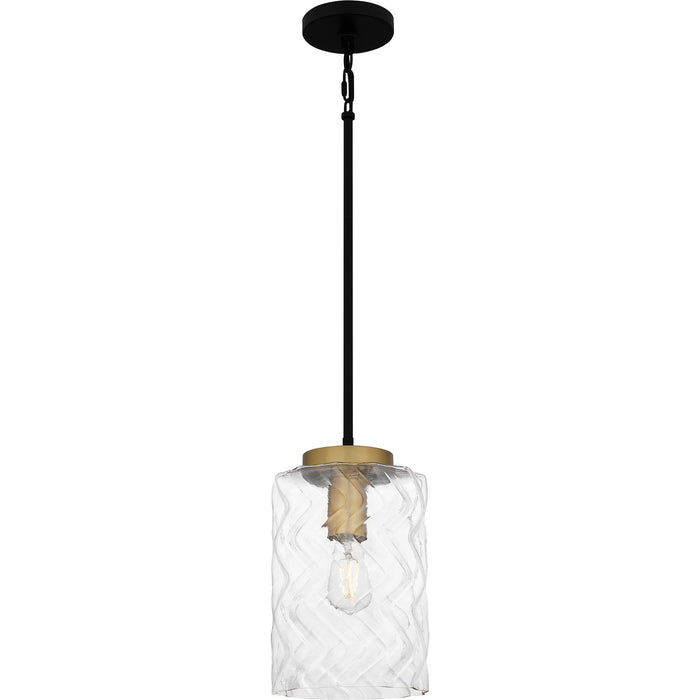 Quoizel CAY1508MBK One Light Mini Pendant, Matte Black