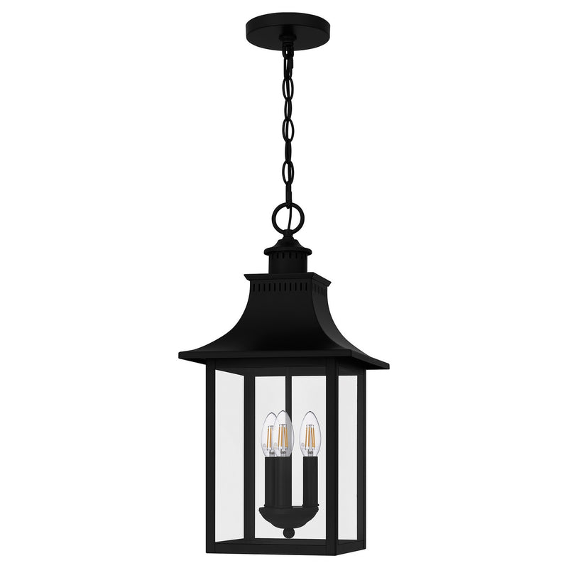 Quoizel CCR1510K Three Light Pendant, Mystic Black
